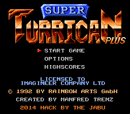 Super Turrican Plus Title Screen